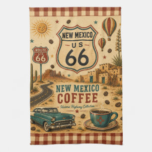 route 66 New Mexico Coffee Kitchen Cafe Style Tea Towel
