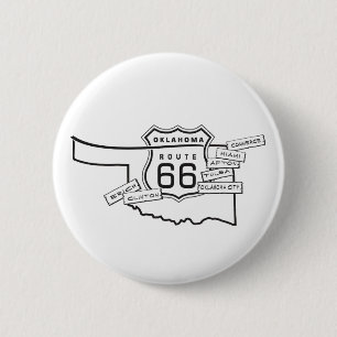 route 66 Oklahoma gifts 6 Cm Round Badge