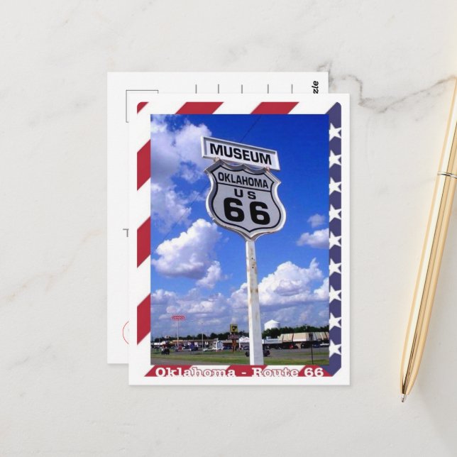 Route 66 - Oklahoma - United States - Postcard (Front/Back In Situ)