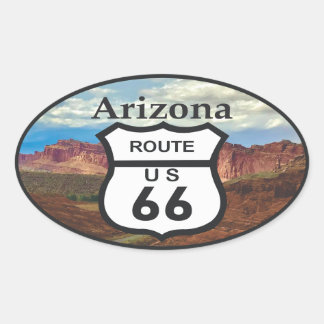 Route 66 oval sticker