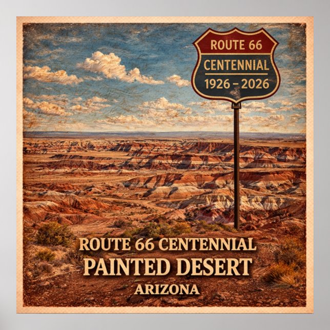 Route 66 Painted Desert Arizona   Poster (Front)