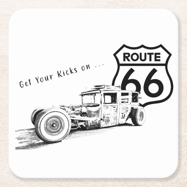 Route 66 Paper Coaster (Front)