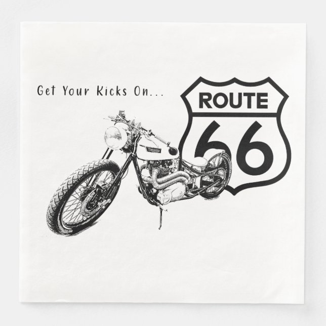Route 66 Paper Napkin (Front)
