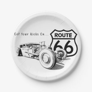 Route 66 Paper Plate