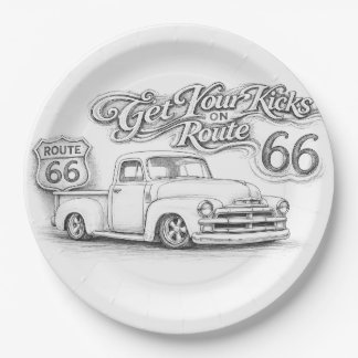 Route 66 Paper Plate