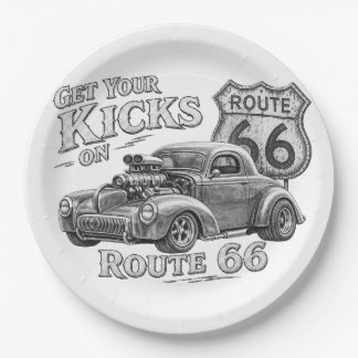 Route 66 Paper Plate