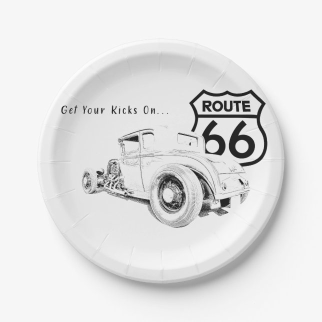 Route 66 Paper Plate (Front)