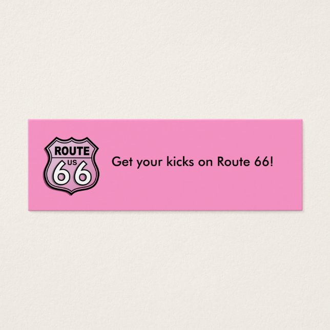 Route 66 Pink Personal Cards (Front)