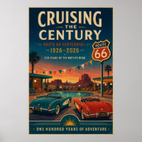 route 66 Poolside Centennial Cruise Wall Art
