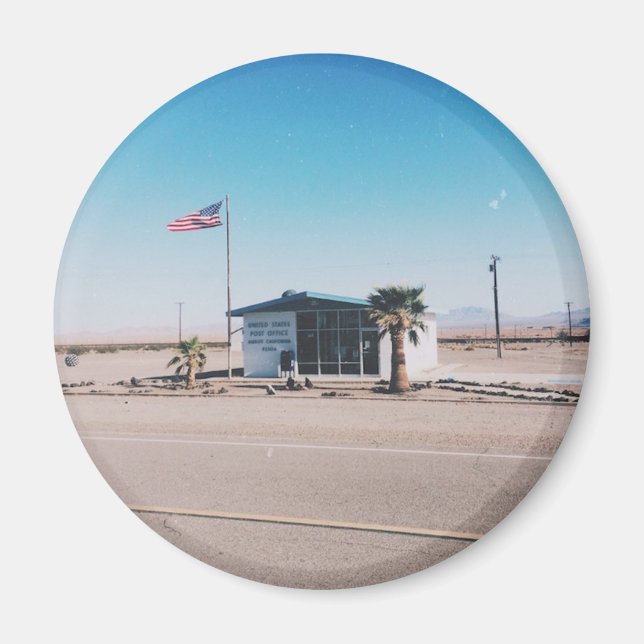 Route 66 Retro Post Office  Magnet (Front)