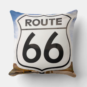 Route 66 road sign, Arizona Cushion