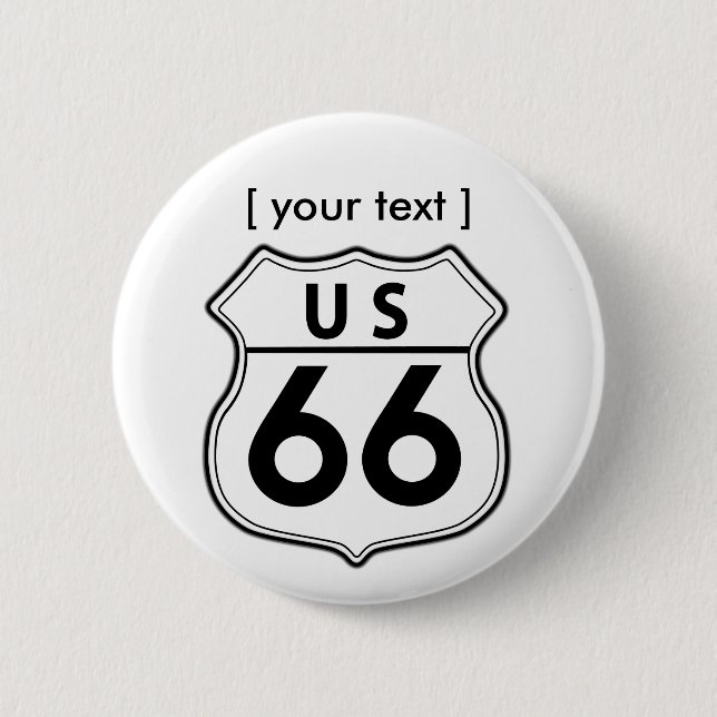 Route 66 Road Sign Button (Front)
