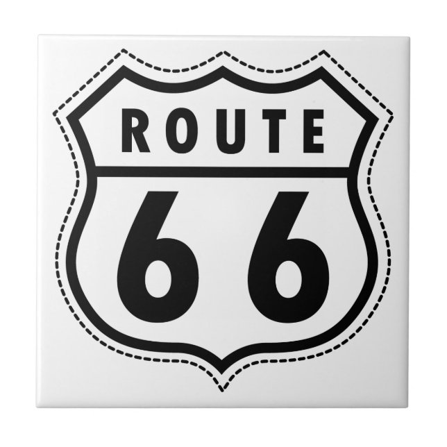 Route 66 Road Sign Tile (Front)
