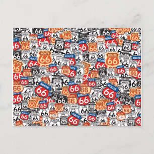 Route 66 Road Signs Postcard