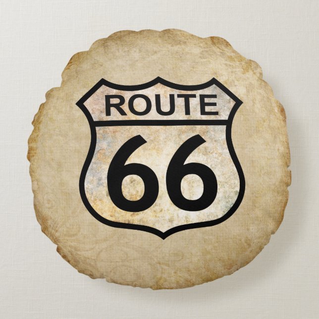 Route 66 round cushion (Front)