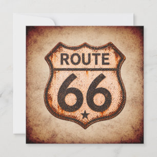 route 66 Rusted Shield Vintage Roadside Stationery