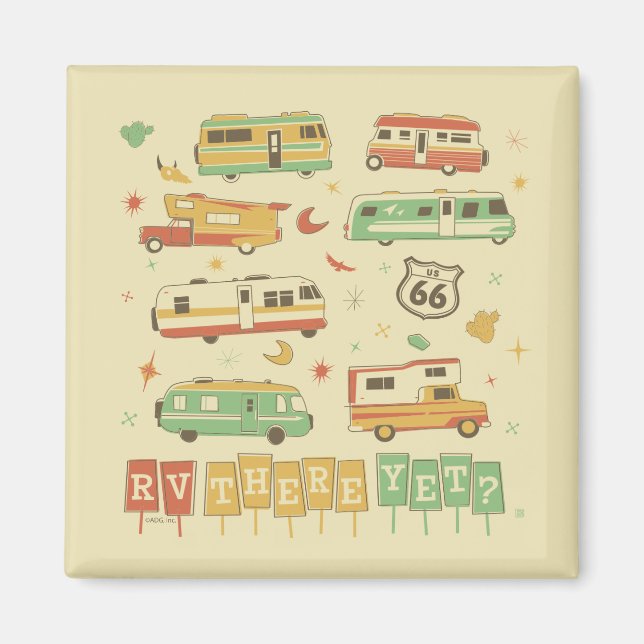 Route 66 RV There Yet Magnet (Front)