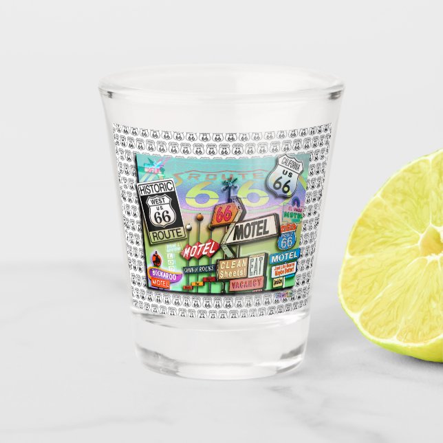 ROUTE 66 SHOT GLASS (Front)