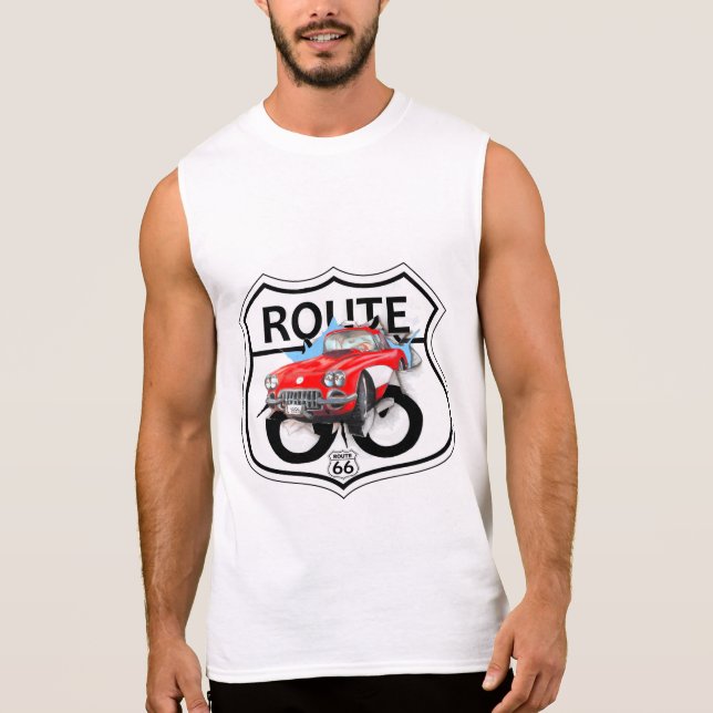 Route 66 sign gifts sleeveless shirt (Front)