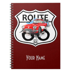 Route 66 sign gifts spiral notebook