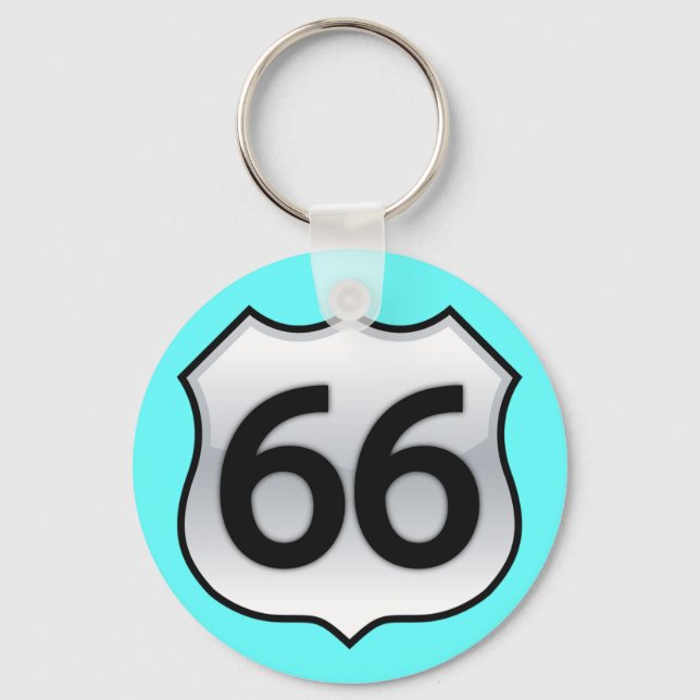 ROUTE 66 SIGN KEY RING (Front)