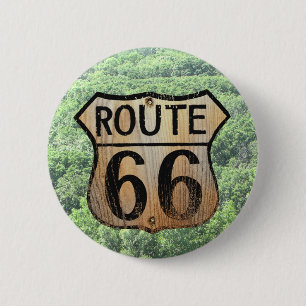 Route 66 Sign - Multiple Products 6 Cm Round Badge