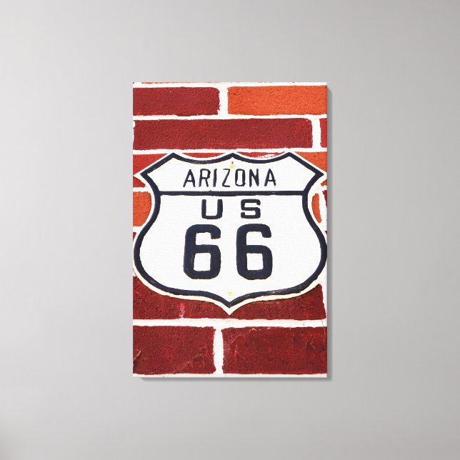 Route 66 Sign On Brick (Front)