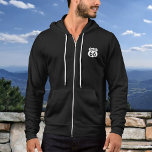 Route 66 Sign or Custom Image Hoodie<br><div class="desc">Upload a photo or a logo, and easily create your personalised hoodie. You can TRANSFER this DESIGN on other Zazzle products and adjust it to fit most of Zazzle items. You can also click the CUSTOMIZE button to add, delete or change details like background colour, text, font, or some graphics....</div>