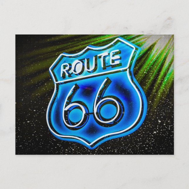 Route 66 sign postcard (Front)