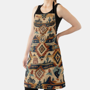 route 66 Southwest Motorcycle Kitchen Style Apron