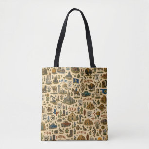 Route 66 States Market Tour Tote Bag