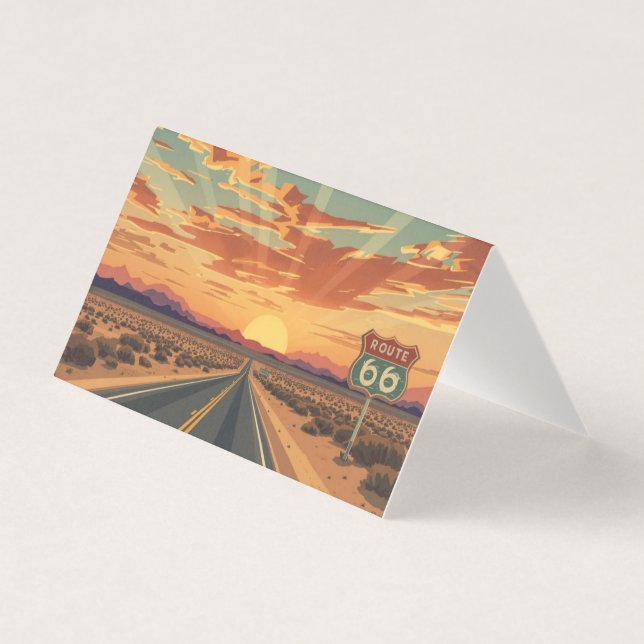 Route 66 Sunset Desert Road Travel Art (Front)