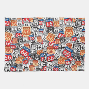 Route 66 tea towel