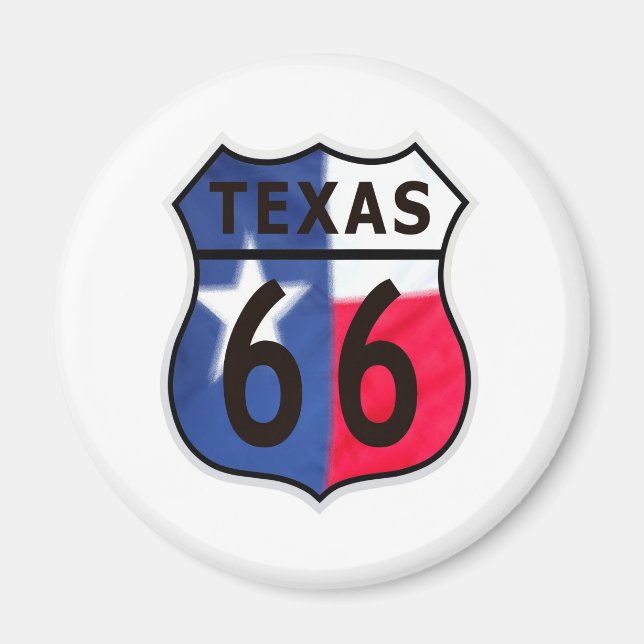 Route 66 Texas Colour Magnet (Front)