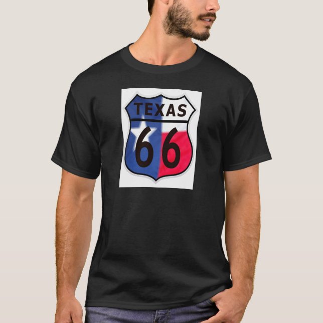 Route 66 Texas Colour T-Shirt (Front)