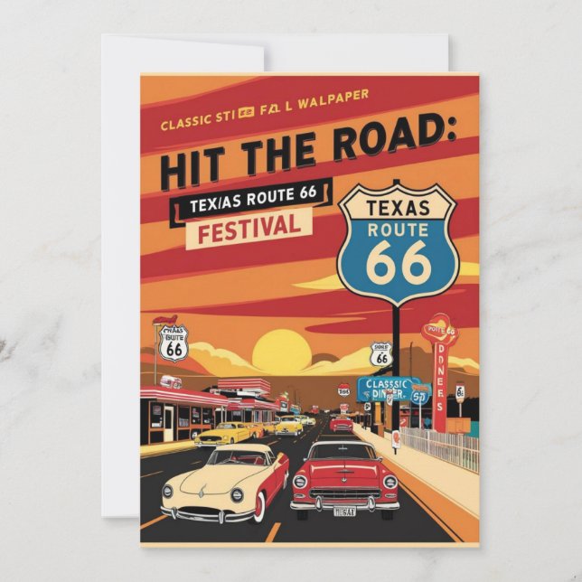 Route 66 Texas Postcard (Front)