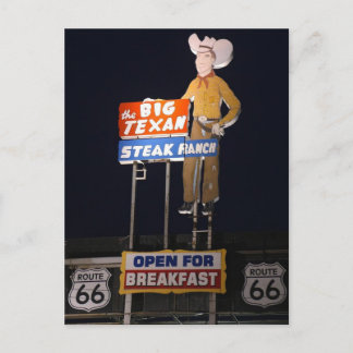 ROUTE 66 Texas TRAVEL POSTCARD