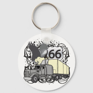 Route 66 Trucker Key Ring