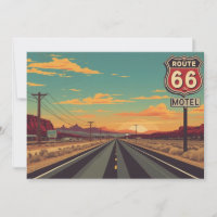 Route 66 Vintage American Road Trip Art