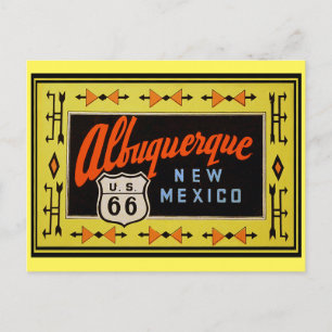 Route 66 - Vintage Travel Albuquerque New Mexico   Postcard