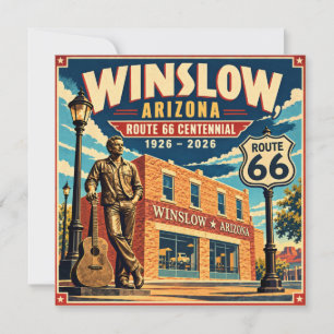 Route 66 Winslow Arizona Centennial Vintage Travel