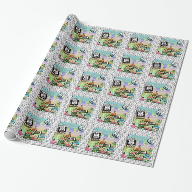 Route 66 Wrapping Paper (Unrolled)