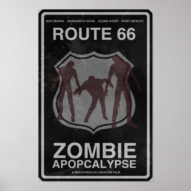 Route 66 Zombie Apopcalypse Poster (Front)