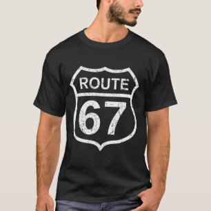 Route 67 Funny Six Seven 6 7 Meme Interstate Highw T-Shirt