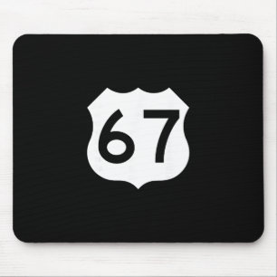Route 67 Sign Meme Six Seven 1 Mouse Pad
