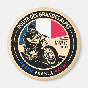 Route des Grandes Alpes   France   Motorcycle Magnet