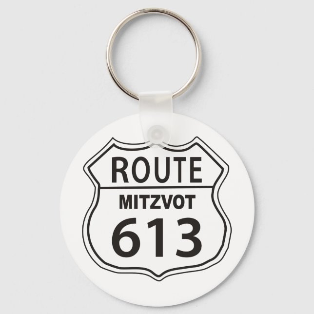 Route Mitzvot 613 Key Ring (Front)