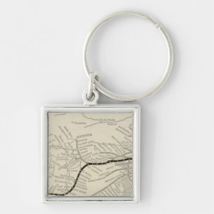 Route of the California Limited Key Ring