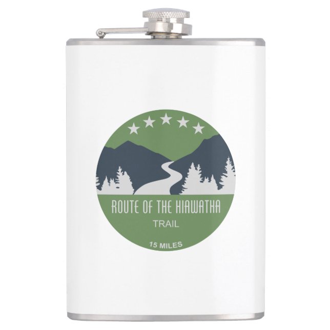 Route Of The Hiawatha Trail Hip Flask (Front)