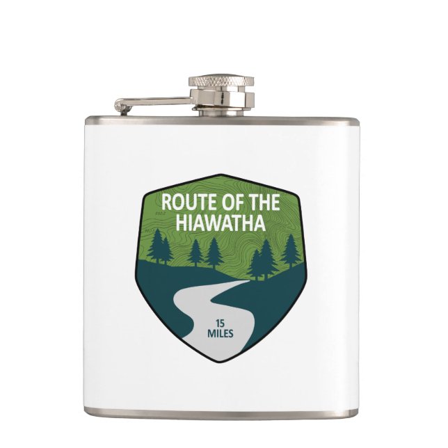 Route Of The Hiawatha Trail Hip Flask (Front)